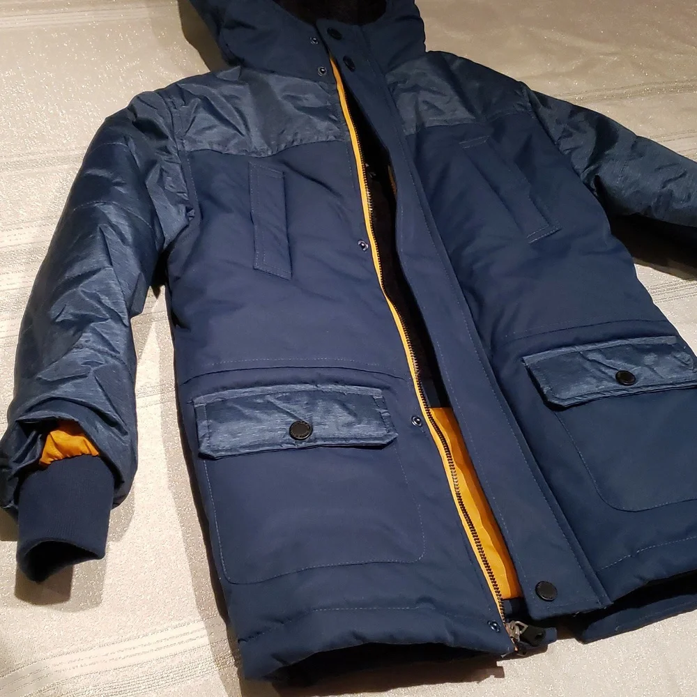 Hawke & Co. NEW Jacket Kids Reggie Hooded Tonal Vestee Parka (Little Boys)
